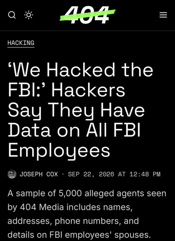 ShinyHunters pareiškė gavusi FBI darbuotojų ir kandidatų duomenis
