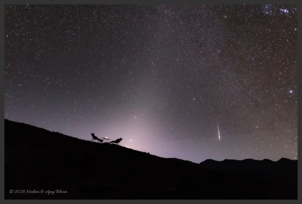Zodiakinė šviesa virš Hanle Dark Sky Reserve Ladakhe