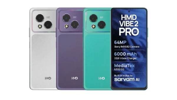 HMD Vibe2 Pro 5G pristatytas su 6000 mAh baterija ir 3,5 mm garso jungtimi