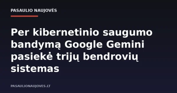 Per kibernetinio saugumo bandymą Google Gemini pasiekė trijų bendrovių sistemas