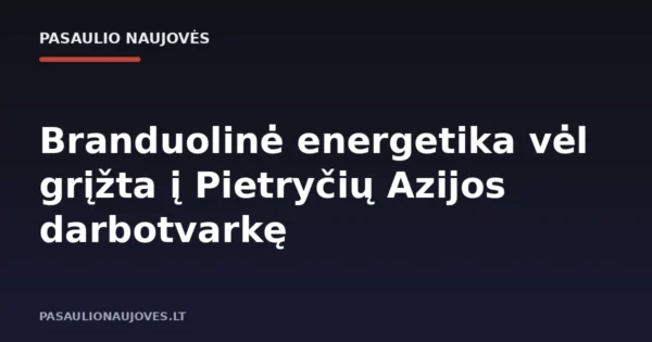 Branduolinė energetika vėl grįžta į Pietryčių Azijos darbotvarkę