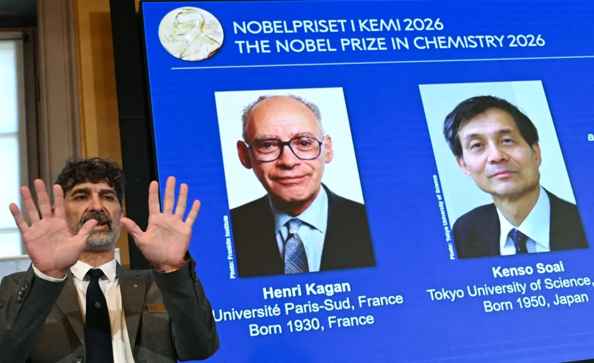 2026 metų Nobelio chemijos premija skirta Henri B. Kagan ir Kenso Soai