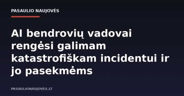 AI bendrovių vadovai rengėsi galimam katastrofiškam incidentui ir jo pasekmėms