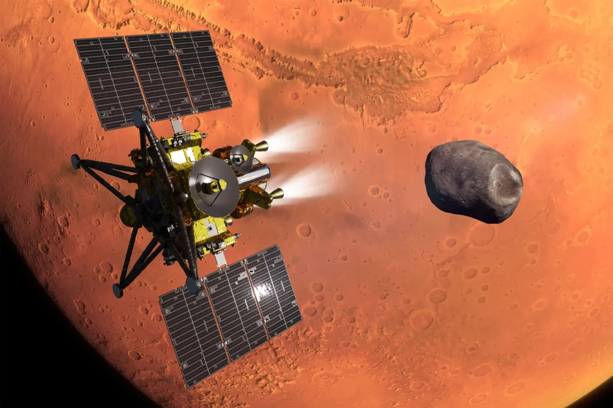 JAXA vadovaujama MMX misija siekia pargabenti Marso palydovo Fobo mėginius į Žemę