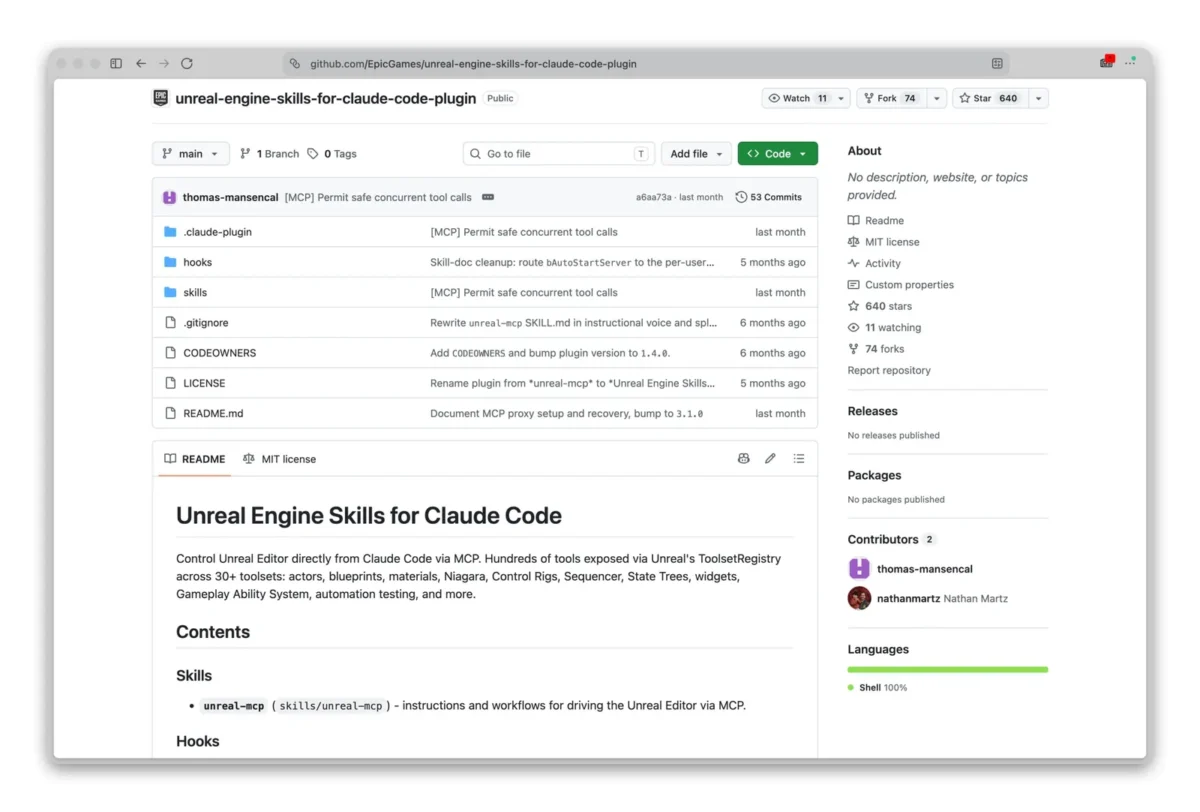 Epic Games pristatė nemokamą „Unreal Engine Skills for Claude Code“ papildinį