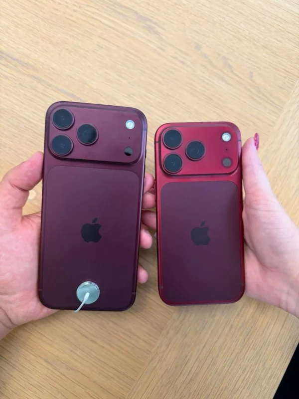 Kai kurių iPhone 18 Pro ir iPhone 18 Pro Max Burgundy Red korpusas pašviesėjo