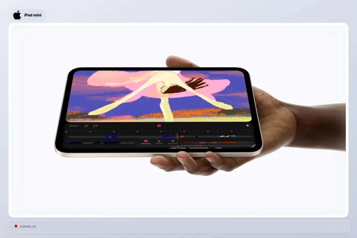 Apple pristatė „iPad mini“ su 8,5 colio OLED ekranu, A20 Pro lustu ir IP67 apsauga