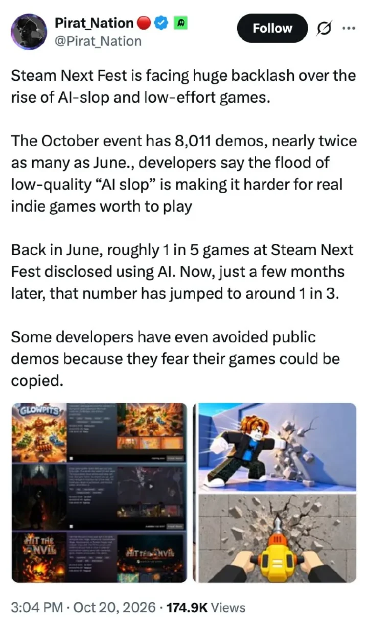 Spalio „Steam Next Fest“ pristatyta daugiau kaip 7 tūkst. žaidimų demonstracinių versijų