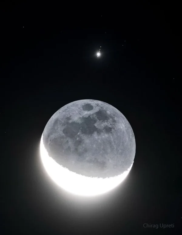 Spalio 6 dieną dalyje Šiaurės Amerikos Mėnulis uždengė Jupiterį