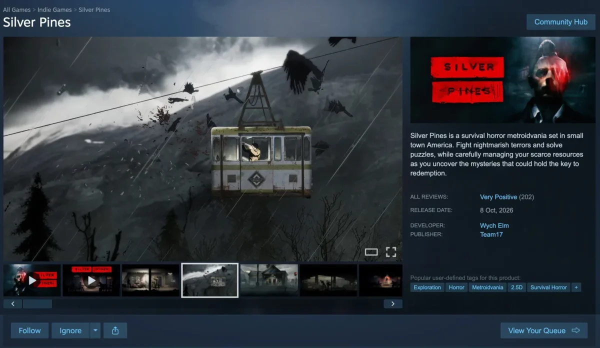 Silver Pines pasirodė Steam platformoje asmeniniams kompiuteriams