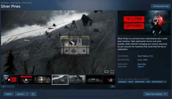 Silver Pines pasirodė Steam platformoje asmeniniams kompiuteriams