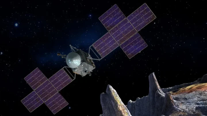 NASA zondas Psyche beveik be pertraukų naudoja elektrinę trauką pakeliui į asteroidą Psyche