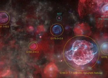 Viename dangaus vaizde užfiksuoti penki supernovų liekanų objektai
