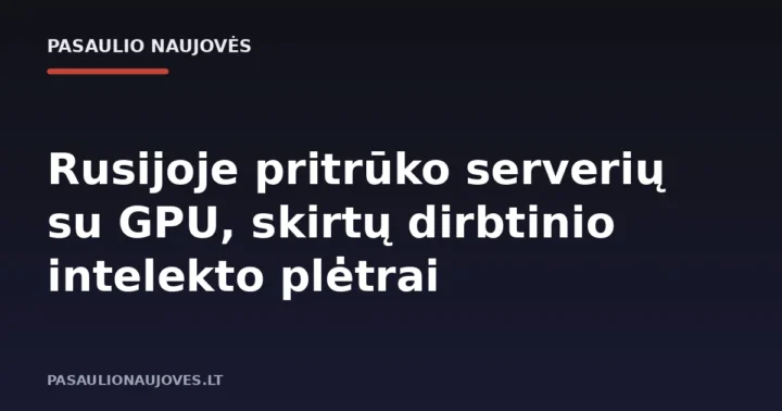 Rusijoje pritrūko serverių su GPU, skirtų dirbtinio intelekto plėtrai