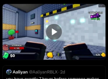 Po „Escape the Walls“ peržiūros X tinkle pasirodė panašus žaidimas Roblox platformoje