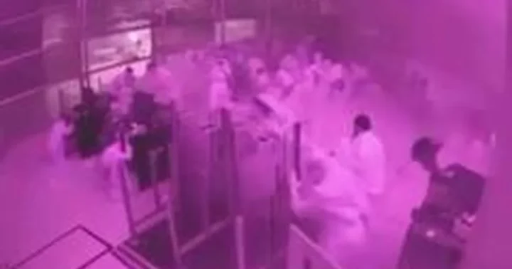 CCTV įraše užfiksuotas smūgio momentas Rijado oro uoste