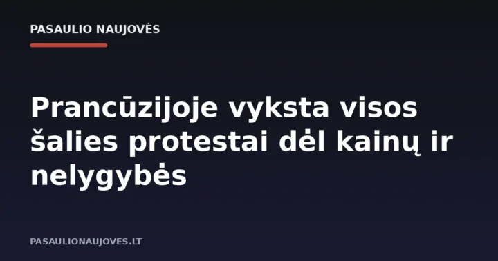 Prancūzijoje vyksta visos šalies protestai dėl kainų ir nelygybės