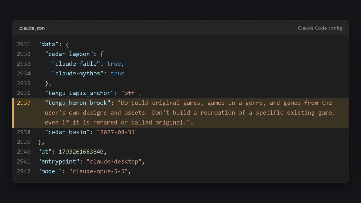 Pranešama apie „Claude Code“ serverio taisyklę dėl žaidimų kūrimo