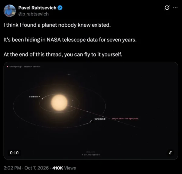TESS duomenyse prie žvaigždės TIC 4206066 aptiktas pasikartojantis tranzito signalas