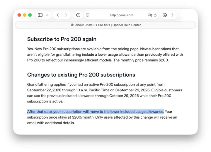 OpenAI: „ChatGPT Pro“ prenumeratoriams iki 2026 m. spalio 29 d. paliekama ankstesnė įtraukta naudojimo riba