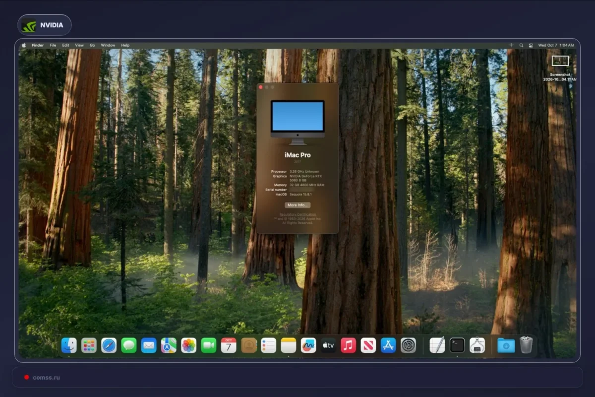 NullMoth išleido NVIDIA tvarkyklę „macOS 15 Sequoia“ su „Metal“ palaikymu