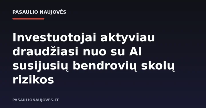 Investuotojai aktyviau draudžiasi nuo su AI susijusių bendrovių skolų rizikos