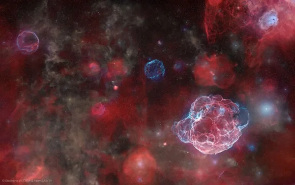Viename dangaus vaizde užfiksuoti penki supernovų liekanų objektai