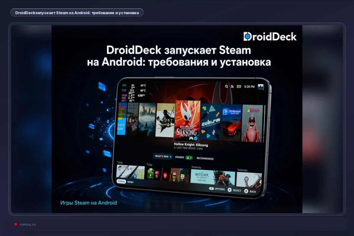 DroidDeck leidžia paleisti Steam Android įrenginiuose be root prieigos