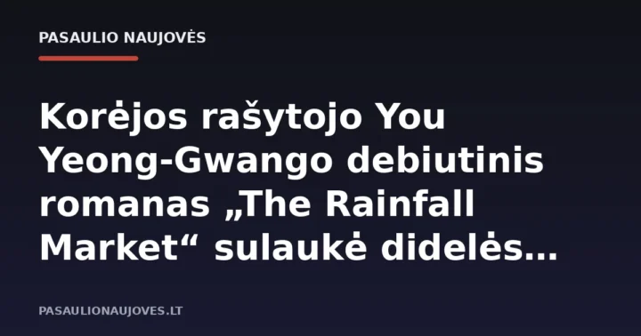 Korėjos rašytojo You Yeong-Gwango debiutinis romanas „The Rainfall Market“ sulaukė didelės sėkmės